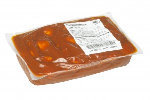 Currywurst-Pfanne als Menükomponente 