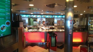 Self-service restaurant on a ferry boat